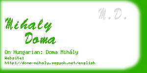 mihaly doma business card