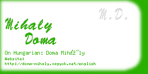 mihaly doma business card